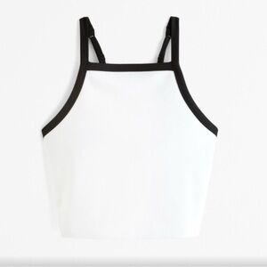 Abercrombie & Fitch White and Black Tank Top